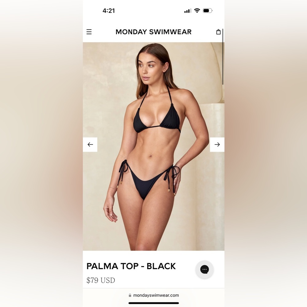 Monday Swimwear Palma Top - Black